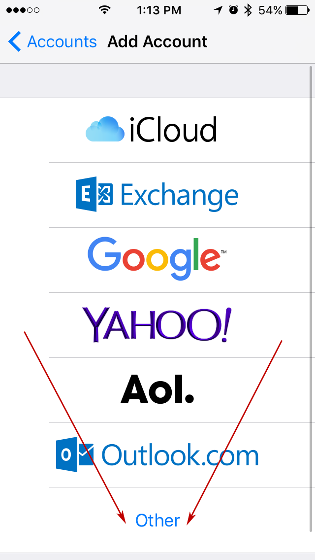 click on other