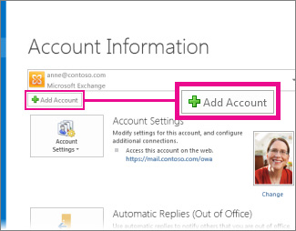click add account.